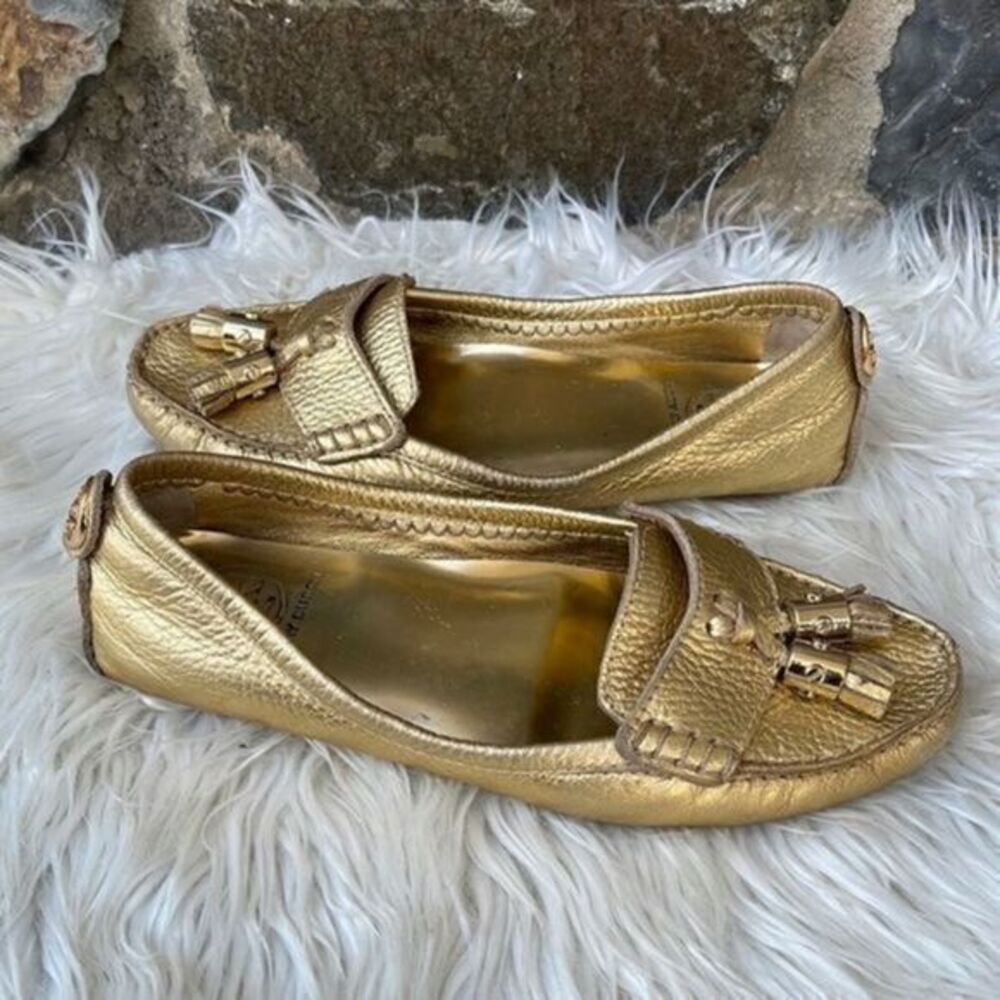Tory Burch lawrence metallic tumbled leather shoe size 6.5